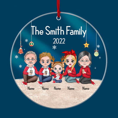 Whole Family Christmas Ornament Custom Name