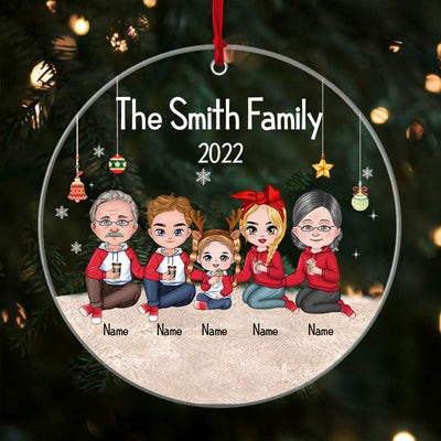 Whole Family Christmas Ornament Custom Name