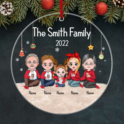 Whole Family Christmas Ornament Custom Name