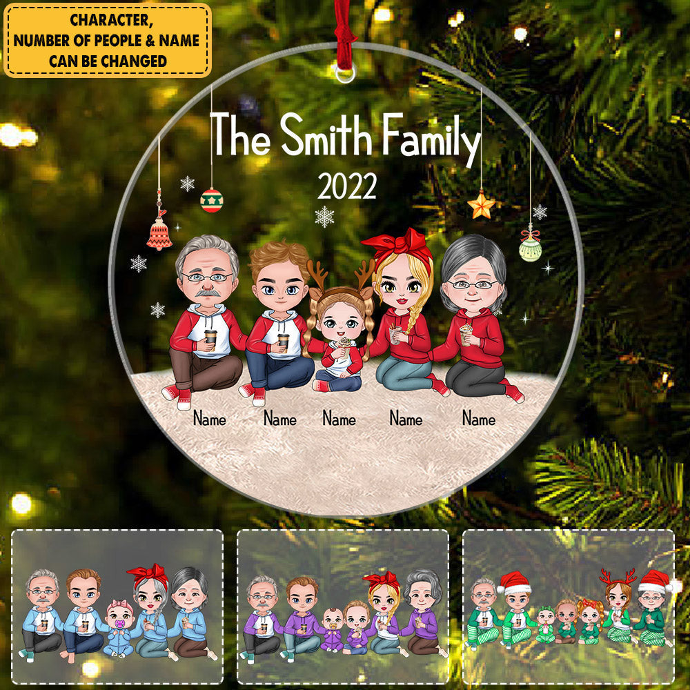 Whole Family Christmas Ornament Custom Name
