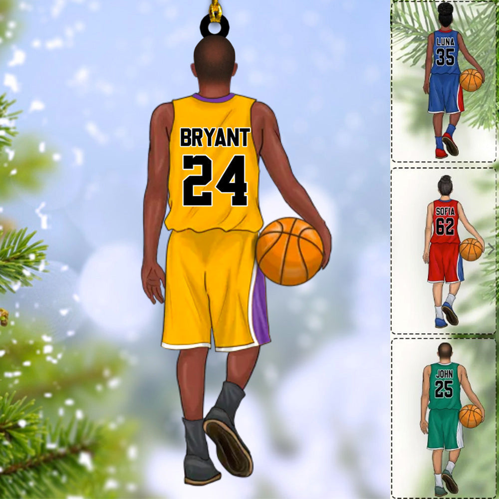 Basketball Player Personalized Ornament Gift For Basketball Lovers, Custom Christmas Gifts For Basketball Player