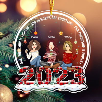 Our Friendship Is Endless - Personalized Acrylic Ornament