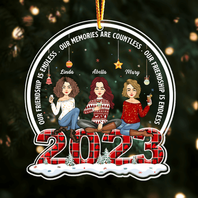 Our Friendship Is Endless - Personalized Acrylic Ornament