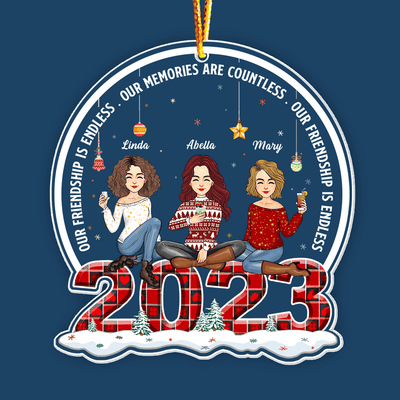 Our Friendship Is Endless - Personalized Acrylic Ornament