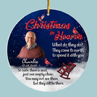 Christmas In Heaven - Personalized Ornament - Memorial Gift For Family