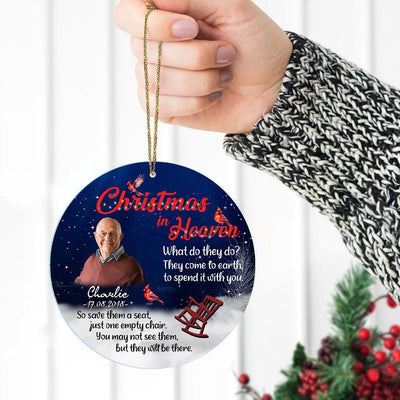 Christmas In Heaven - Personalized Ornament - Memorial Gift For Family