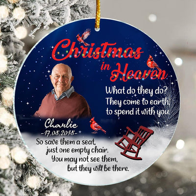 Christmas In Heaven - Personalized Ornament - Memorial Gift For Family