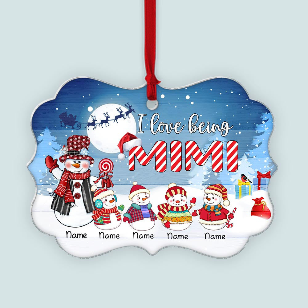I Love Being Mimi Personalized Ornament For Grandmas