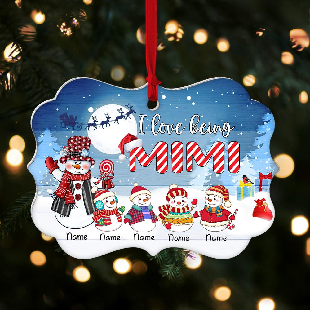 I Love Being Mimi Personalized Ornament For Grandmas