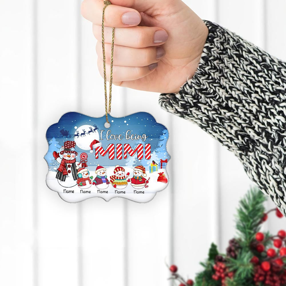 I Love Being Mimi Personalized Ornament For Grandmas
