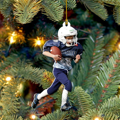 American Football Player Photo Personalized Ornament Gift For Football Player Football Lovers