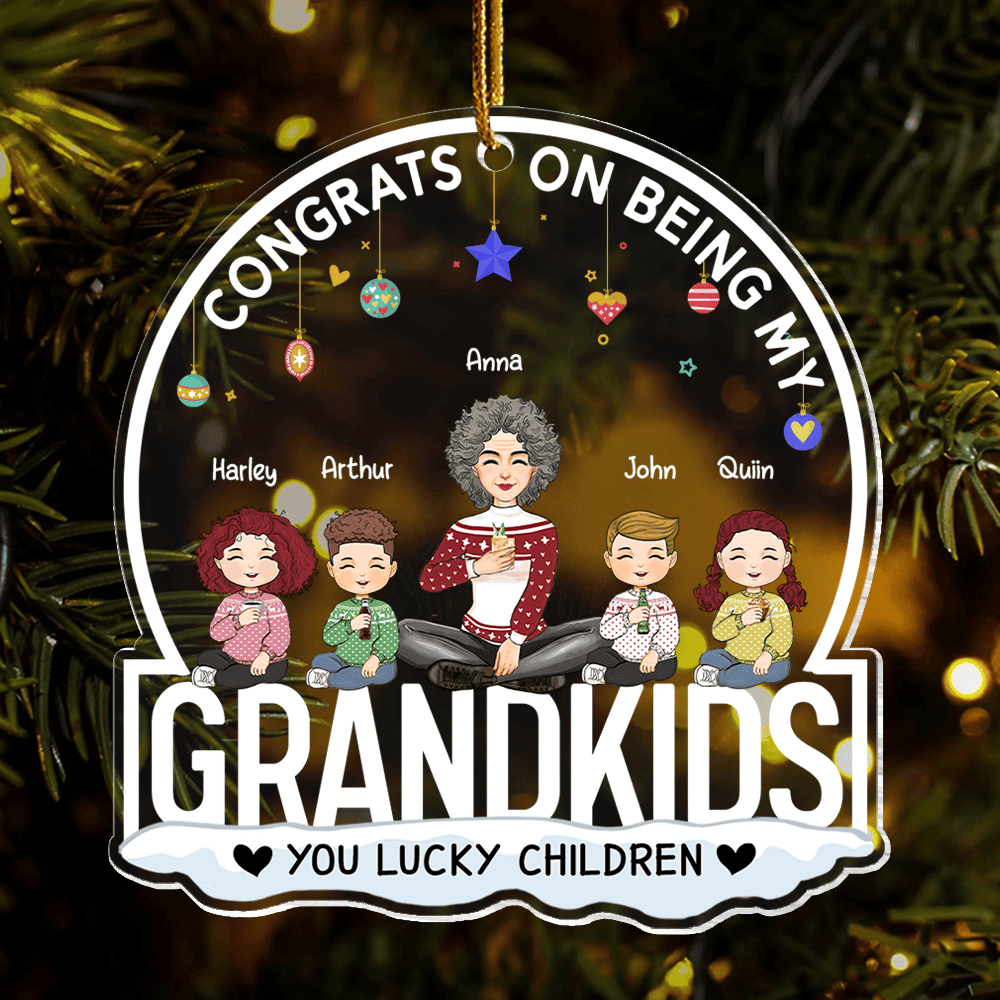Congrats On Being My Grandkids - Personalized Ornament For Grandkids From Grandma