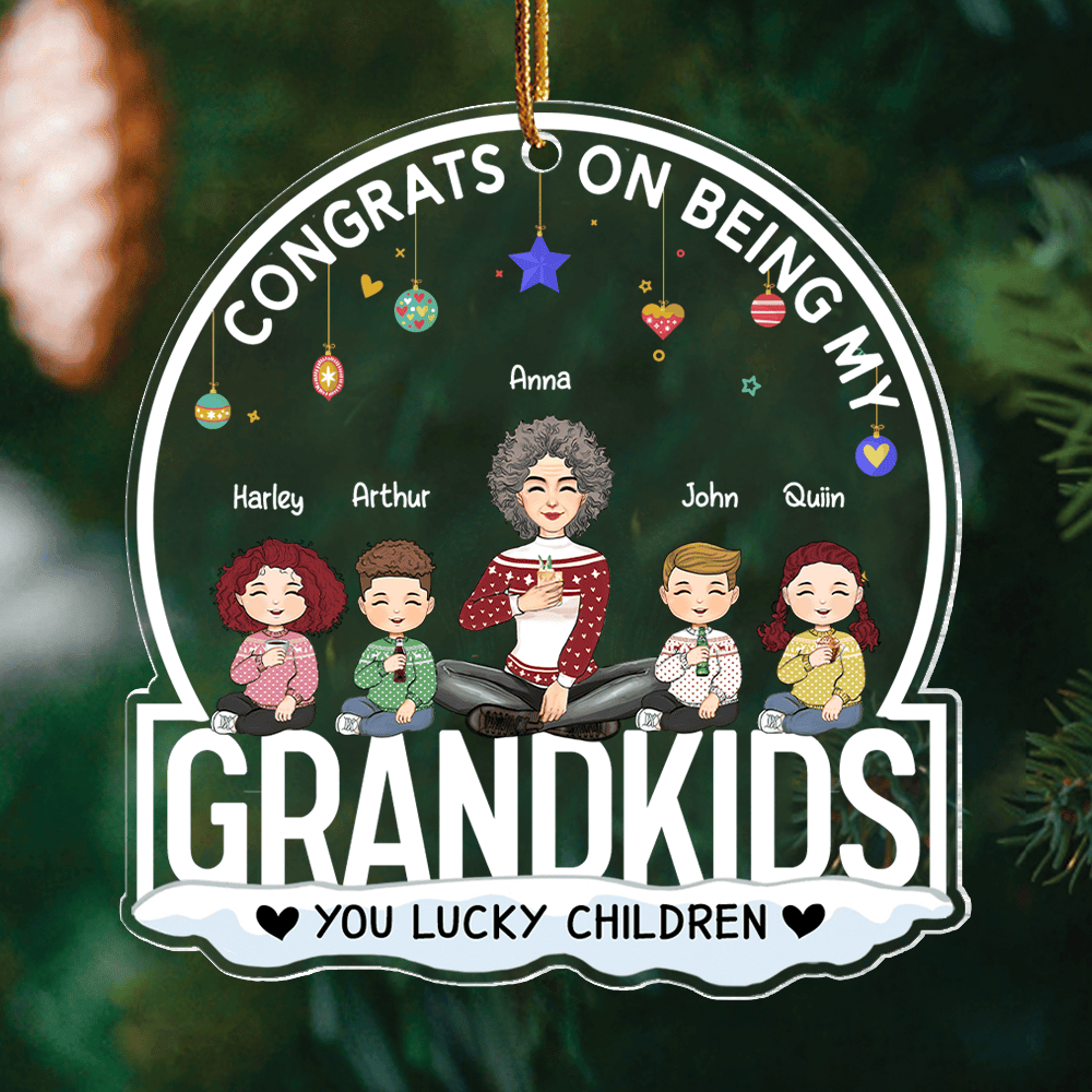 Congrats On Being My Grandkids - Personalized Ornament For Grandkids From Grandma