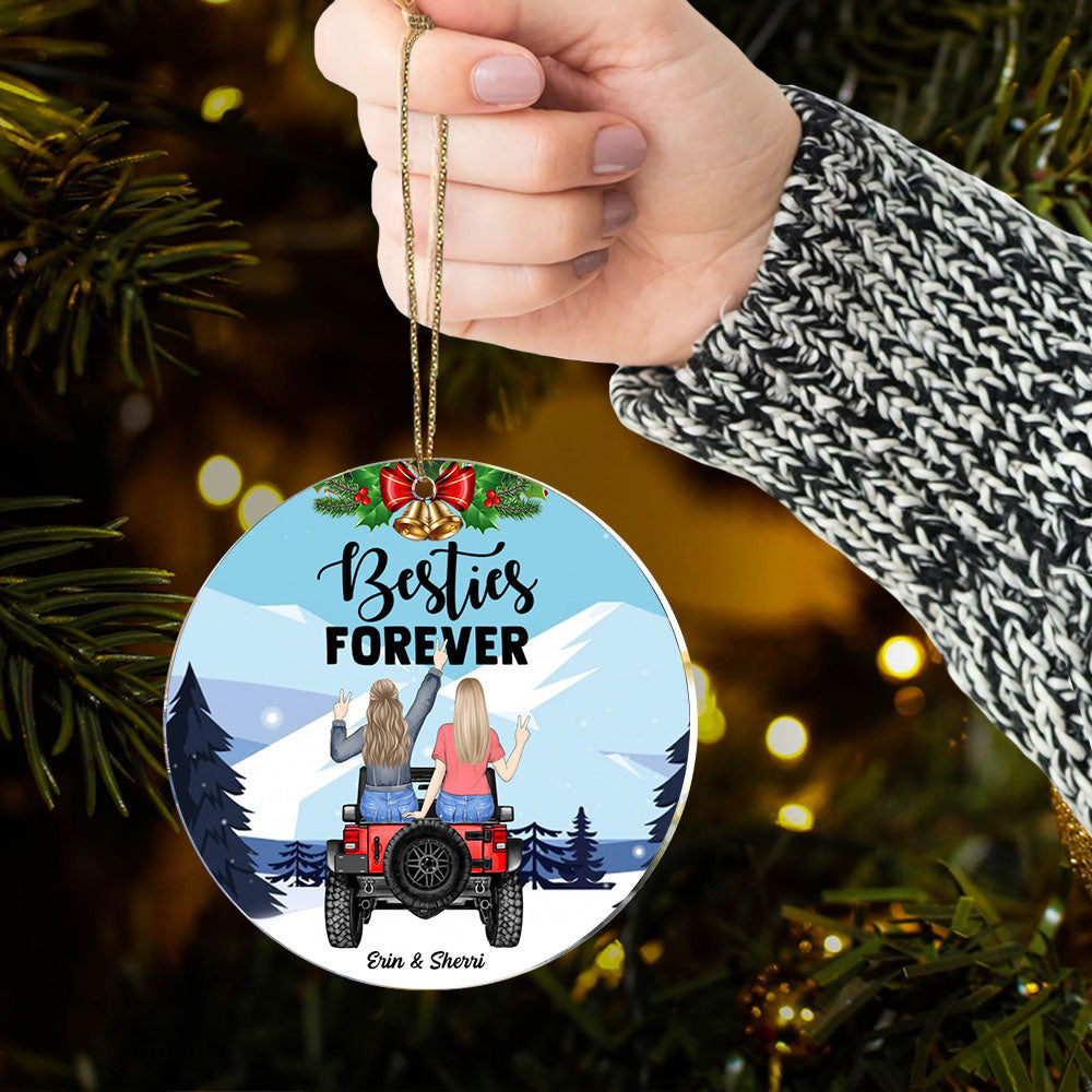 Besties Forever Personalized Ornament Gift For Best Friend Besties Sister