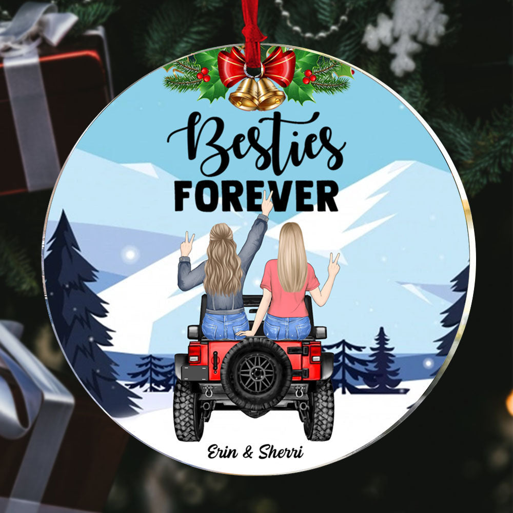 Besties Forever Personalized Ornament Gift For Best Friend Besties Sister