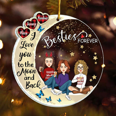 I Love You To The Moon And Back Memorial Gift For Sisters Loss, Christmas Gift For Sisters