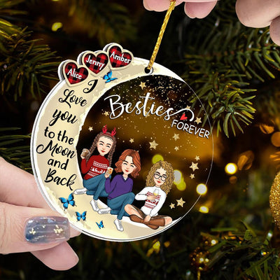 I Love You To The Moon And Back Memorial Gift For Sisters Loss, Christmas Gift For Sisters