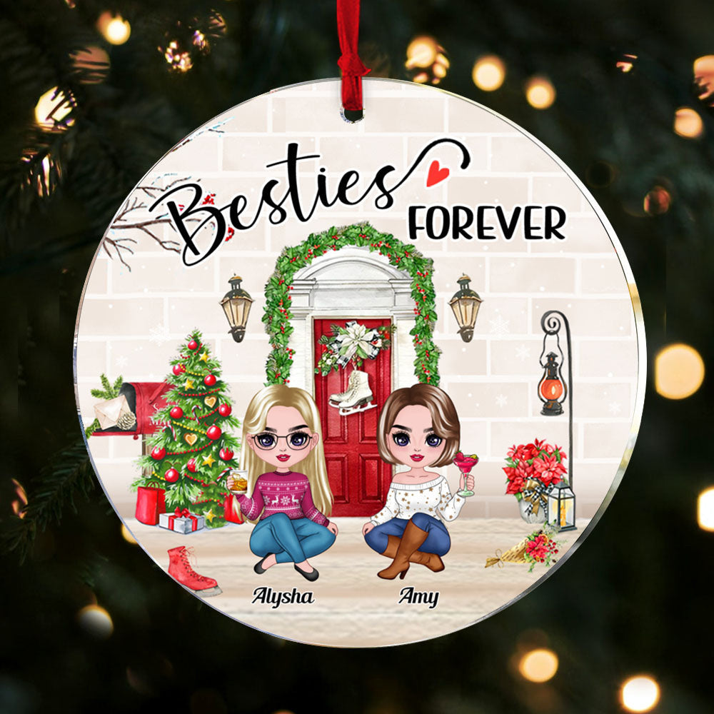 Christmas Ornament Gift For Besties Sisters Sistas Personalized Ornament Gift For Best Friend Besties