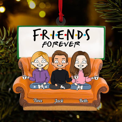 Friends Forever - Personalized Circle Acrylic Ornament
