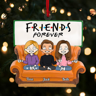 Friends Forever - Personalized Circle Acrylic Ornament