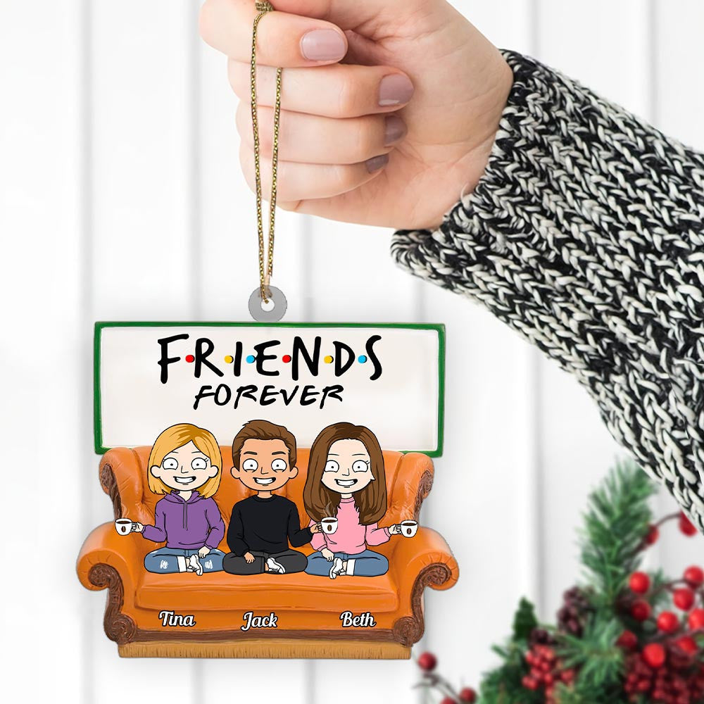 Friends Forever - Personalized Circle Acrylic Ornament