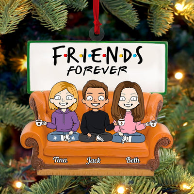 Friends Forever - Personalized Circle Acrylic Ornament