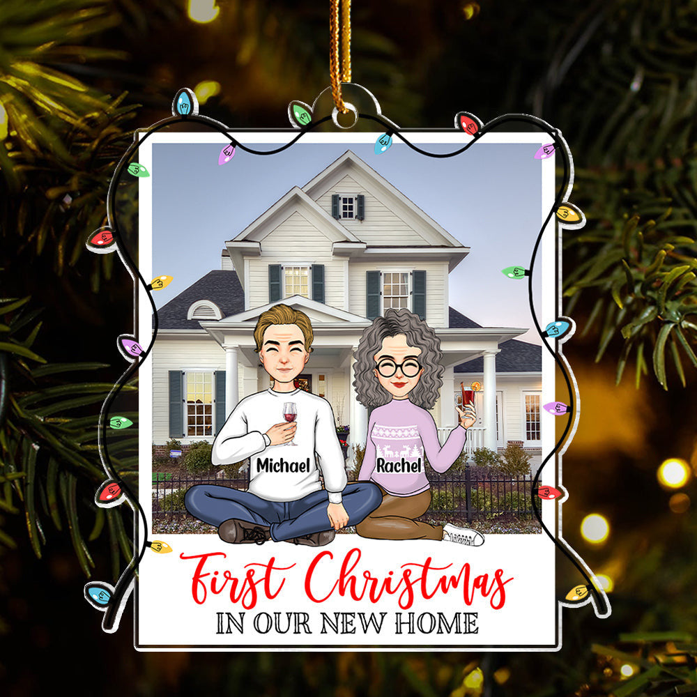 First Christmas In Our New Home - Customized Couple Ornament