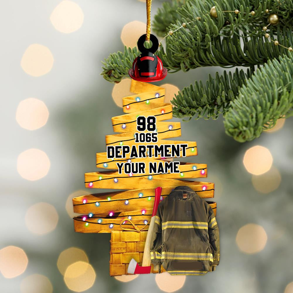 Unique Fire Hose Christmas Tree Personalized Ornament