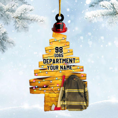 Unique Fire Hose Christmas Tree Personalized Ornament