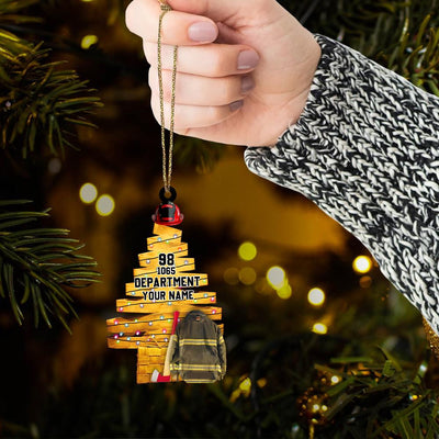 Unique Fire Hose Christmas Tree Personalized Ornament