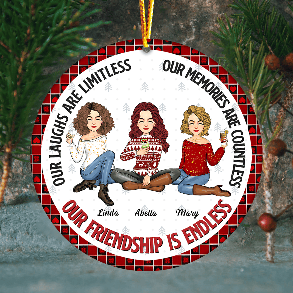 Our Friendship Is Endless - Personalized Ceramic Ornament