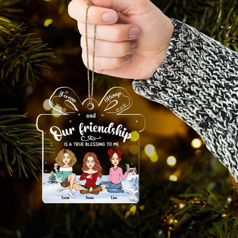 Friendship Is A True Blessing To Me - Personalized Acrylic Ornament