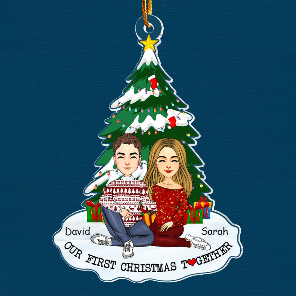 Our First Christmas Together - Personalized Couple Ornament