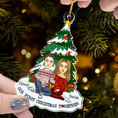 Our First Christmas Together - Personalized Couple Ornament