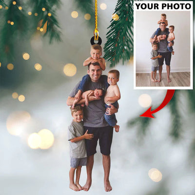 Custom Photo Ornament Christmas Mom And Daughter Gift For Family