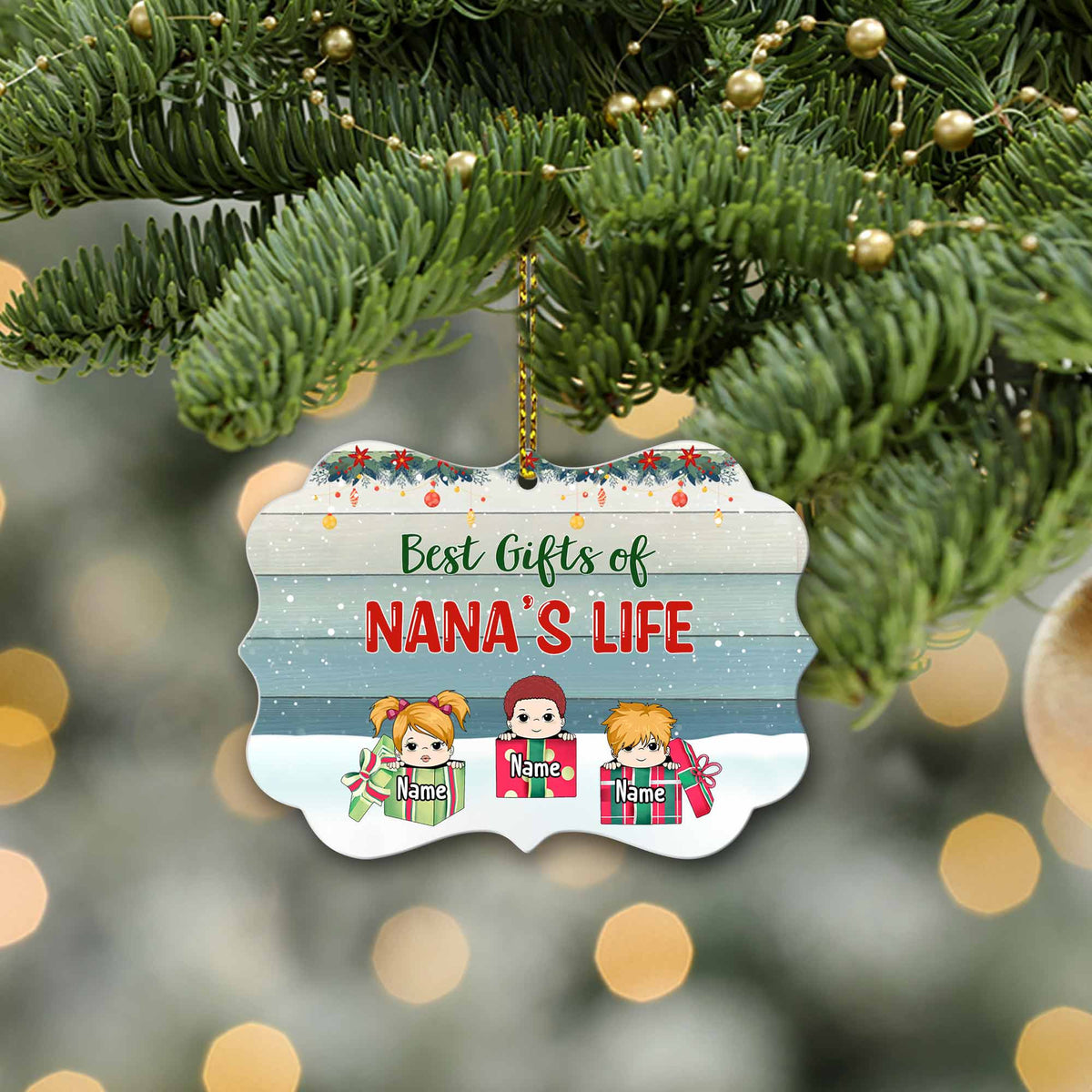 Best Gifts Of Nana's Life Christmas Personalized Ornament Gift For Grandma Grandmother