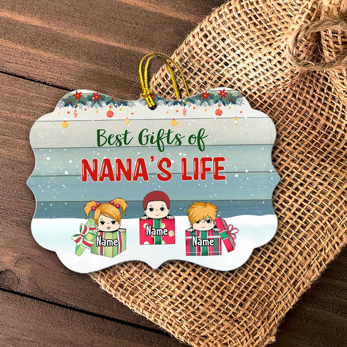 Best Gifts Of Nana's Life Christmas Personalized Ornament Gift For Grandma Grandmother