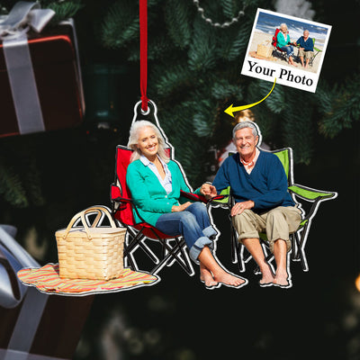 Custom Photo Acrylic Ornament Gift For Old Couple