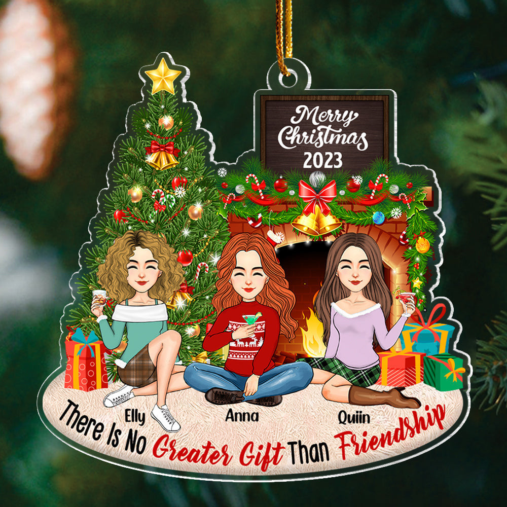 There Is No Greater Gift Than Friendship Personalized Acrylic Ornament