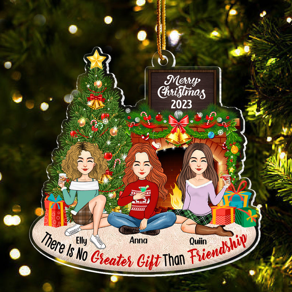 There Is No Greater Gift Than Friendship Personalized Acrylic Ornament