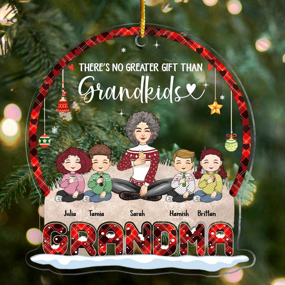 There's No Greater Gift Than Grandkids - Personalized Acrylic Ornament