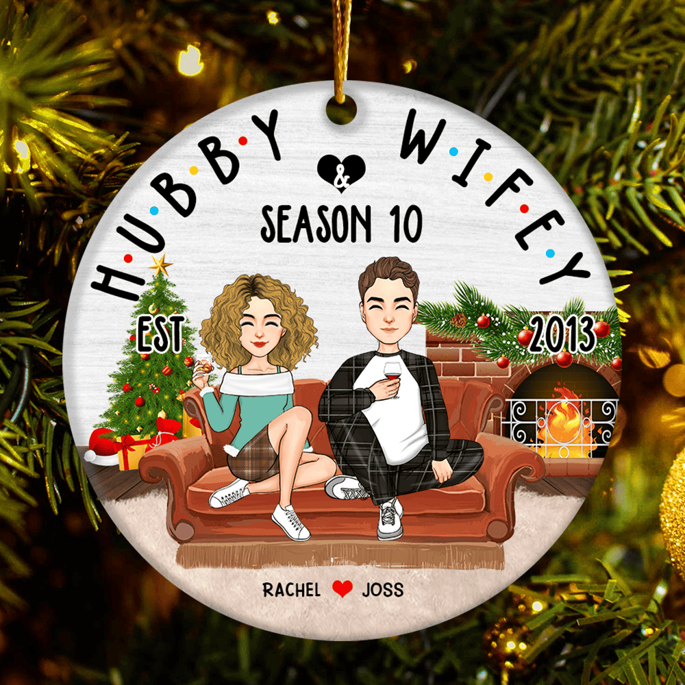 Hubby & Wifey - Customized Couple Ornament
