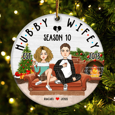 Hubby & Wifey - Customized Couple Ornament