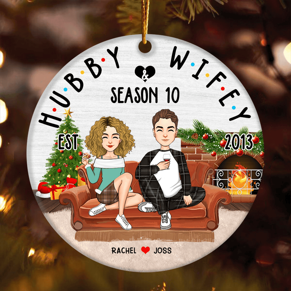 Hubby & Wifey - Customized Couple Ornament