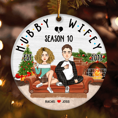 Hubby & Wifey - Customized Couple Ornament