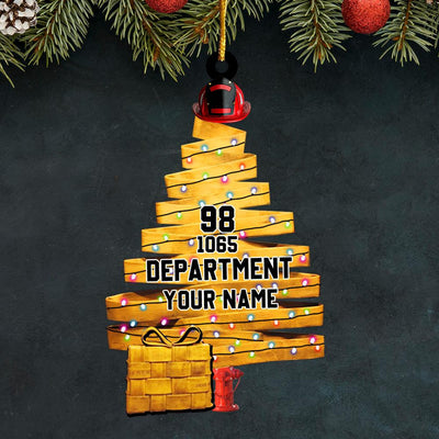 Unique Fire Hose Christmas Tree Personalized Ornament