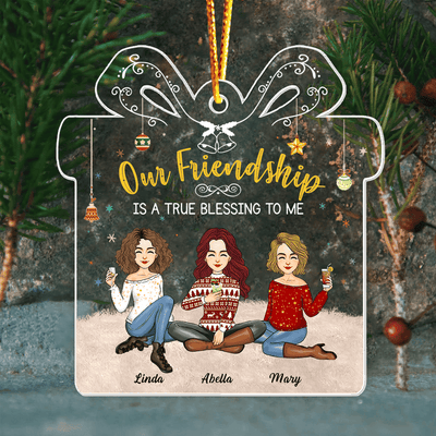 Friendship Is A True Blessing To Me - Personalized Acrylic Ornament