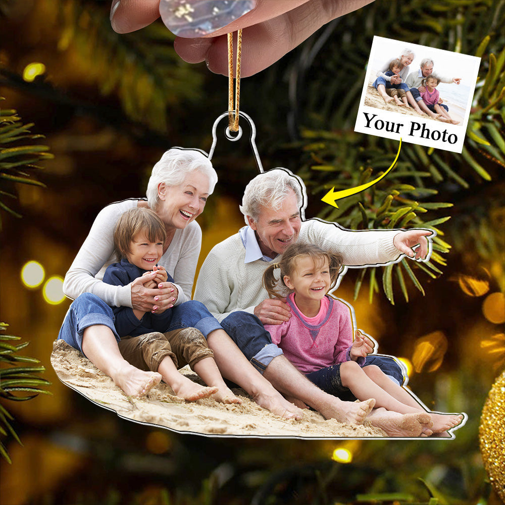 Custom Photo Acrylic Ornament Gift For Grandparents