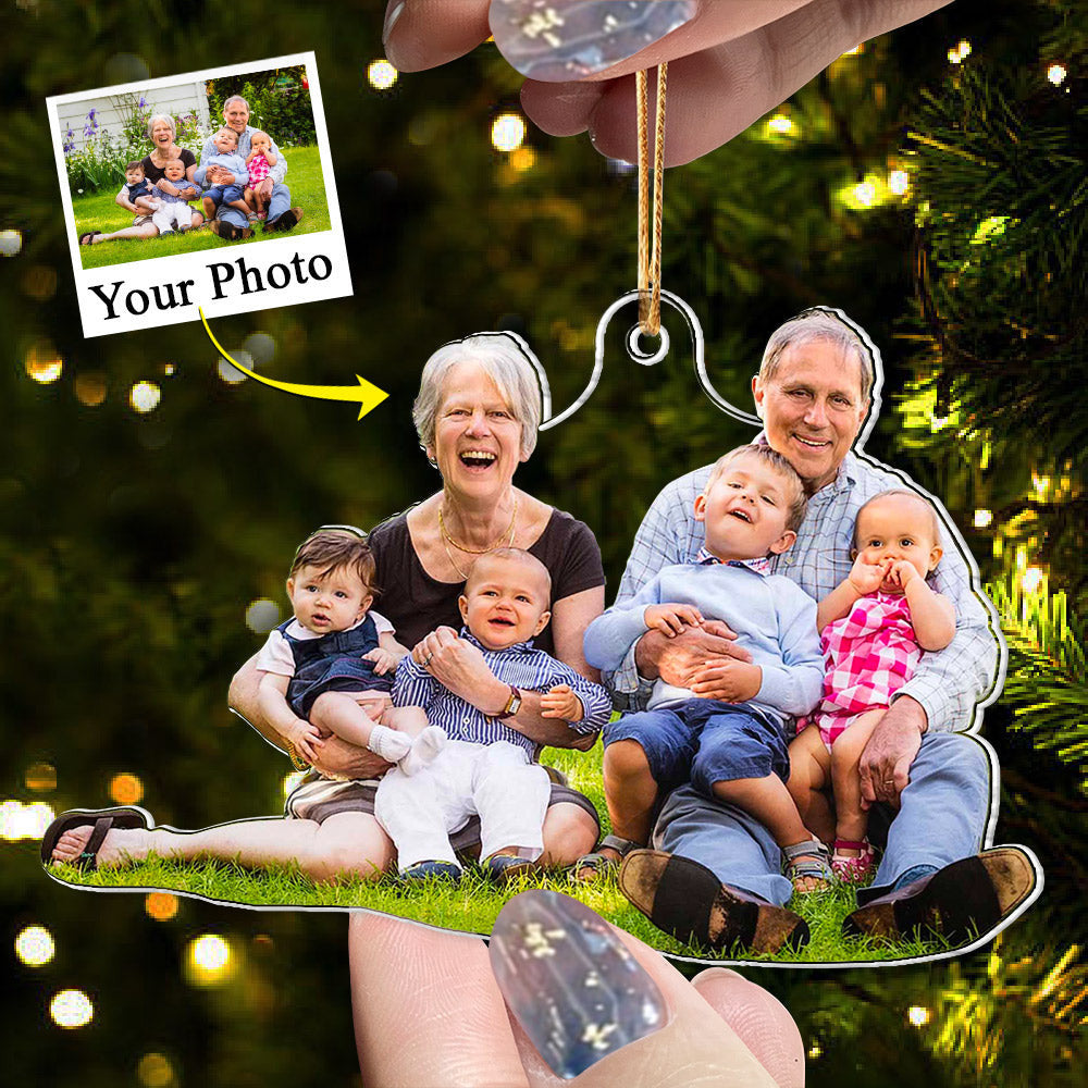 Custom Photo Acrylic Ornament Gift For Grandparents