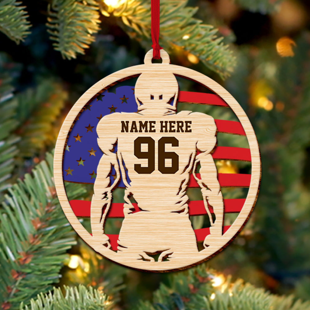 American Football Player Personalized Ornament Gift For Football Player For Football Lovers